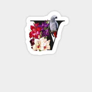 Botanical Alphabet V Sticker